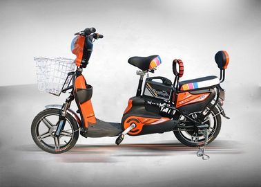 الصين عالية الطاقة فرش الدراجة الكهربائية سكوتر 350W اللون البرتقالي مع طبل الخلفية الأمامية المزود