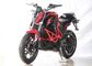 الأحمر دراجة نارية الكهربائية خفيفة الوزن الطريق القانونية 1760 * 750 * 1060 مم الحجم الكامل المزود